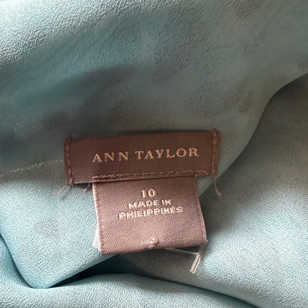 Ann Taylor Teal and Black Animal Print Halter Maxi Dress - 10 - Picture 5 of 8